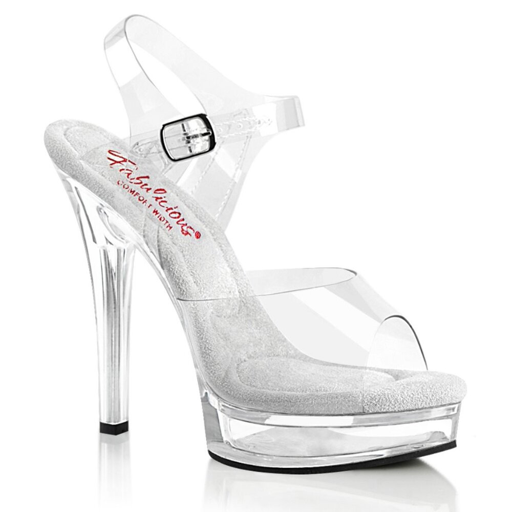 Fabulicious Majesty 508 Clear Platform Heels Sandals